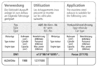 Bastuck Sportauspuff - 02-04 Ford Focus ST170 Turnier