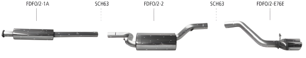 Bastuck Exhaust System - 04+ Ford Focus 2 Estate Petrol/ Diesel w/o particle filter