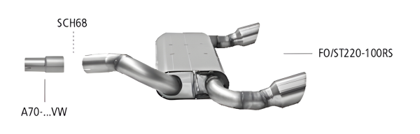 Bastuck Sport Exhaust - 09+ Ford Focus 2 RS DA3