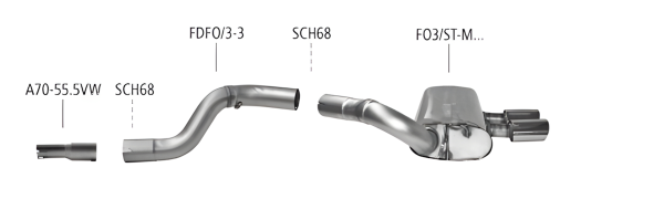 Bastuck Sport Exhaust - Ford Focus 3 ST
