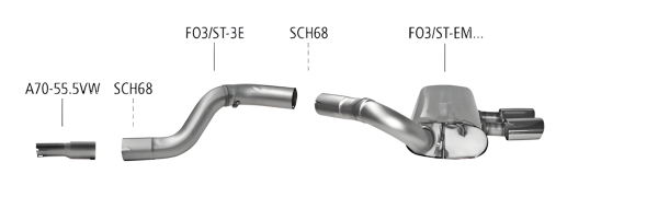 Bastuck Sport Exhaust - Ford Focus 3 ST Turnier