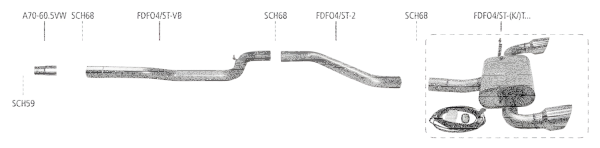 Bastuck Komplettanlage - 19+ Ford Focus 4 2.3 EcoBoost ST