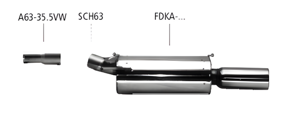 Bastuck Sport Exhaust - 96-08 Ford Ka RBT