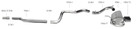Bastuck Exhaust System central - 96-08 Ford Ka RBT