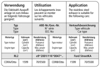 Bastuck Sport Exhaust - Ford StreetKa