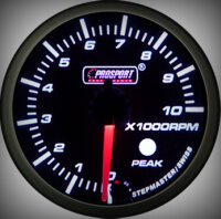 Prosport Racing Premium Serie Drehzahlmesser 60 mm, blau-weiß, Benziner
