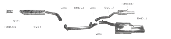 Bastuck Exhaust System - 00-07 Ford Mondeo Limousine 4-Cylinder 2 final silencer