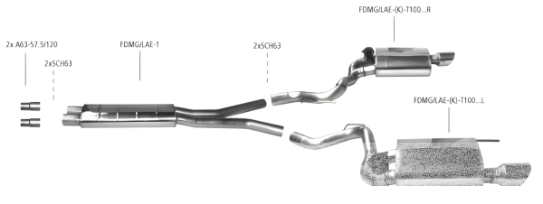 Bastuck Exhaust System - Ford Mustang LAE 5.0 V8