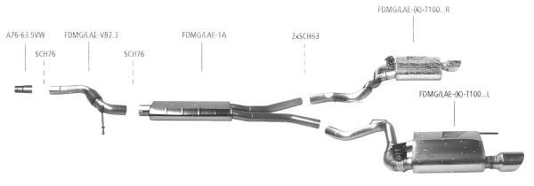 Bastuck Komplettanlage - Ford Mustang LAE 2.3 EcoBoost