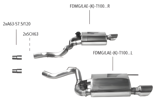 Bastuck Sport Exhaust - Ford Mustang LAE 2.3 EcoBoost