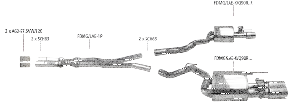 Bastuck Exhaust System - 18+ Ford Mustang GT Facelift 5.0 TI-VCT V8