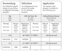 Bastuck Exhaust System - 02-07 Honda Accord Petrol (w/o Estate) 2 final silencer