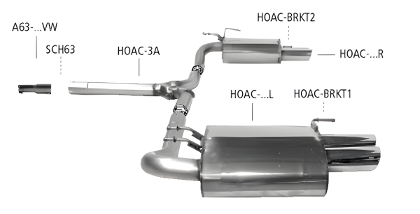 Bastuck Sport Exhaust - 02-07 Honda Accord Petrol (w/o Estate) 2 final silencer