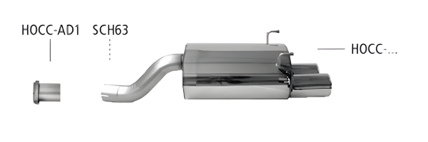 Bastuck Sportauspuff - 01-06 Honda Civic EP3 Type-R