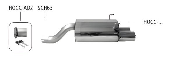 Bastuck Sport Exhaust - 01-06 Honda Civic Petrol (w/o EV1)