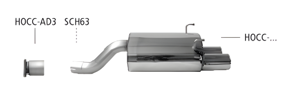 Bastuck Sport Exhaust - 01-06 Honda Civic Diesel
