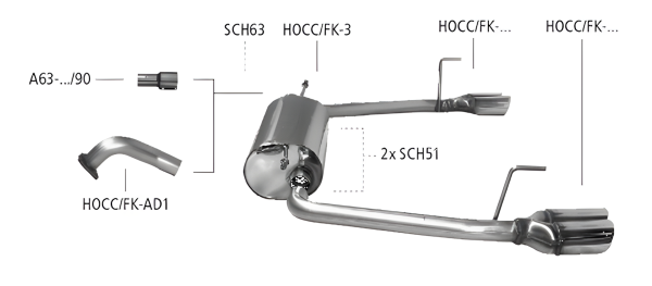Bastuck Sport Exhaust - 06-11 Honda Civic