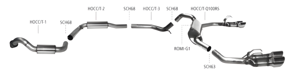 Bastuck Exhaust System - 15-17 Honda Civic FK2R Type-R