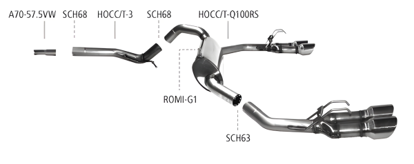 Bastuck Sport Exhaust - 15-17 Honda Civic FK2R Type-R