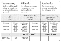 Bastuck Komplettanlage - Honda S2000