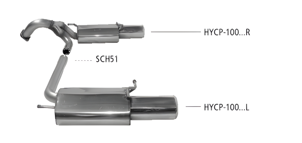 Bastuck Sport Exhaust - 01+ Hyundai Coupé GK