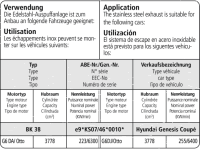 Bastuck Komplettanlage - Hyundai Genesis Coupé 3.8 V6