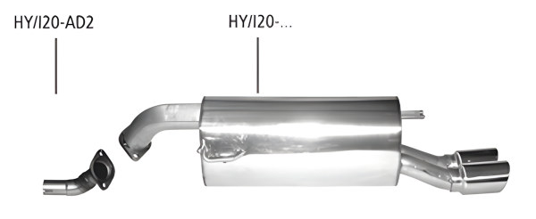 Bastuck Sport Exhaust - Hyundai i20 GB incl. Sport