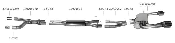 Bastuck Exhaust System - Jaguar XK/ XKR Typ QQ6