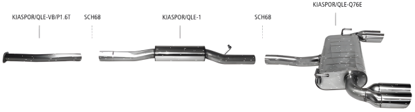 Bastuck Exhaust System - 19+ Kia Sportage QLE 1.6T with particle filter