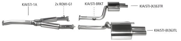 Bastuck Sport Exhaust - Kia Stinger 2.0 T-GDI