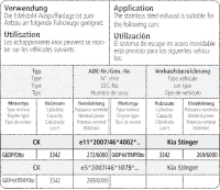Bastuck Sport Exhaust - Kia Stinger 3.3 T-GDI V6