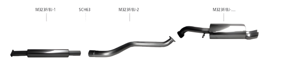 Bastuck Exhaust System - Mazda 323F BJ