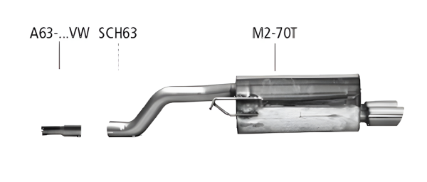 Bastuck Sportauspuff - 07+ Mazda 2 DE
