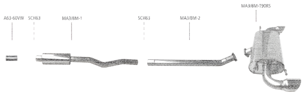 Bastuck Exhaust System - 13+ Mazda 3 BM/ BN