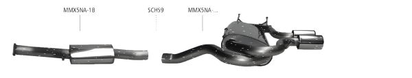 Bastuck Exhaust System - 89-98 Mazda MX-5 NA