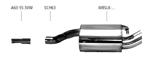 Bastuck Sportauspuff - 96-04 Mercedes SLK R170
