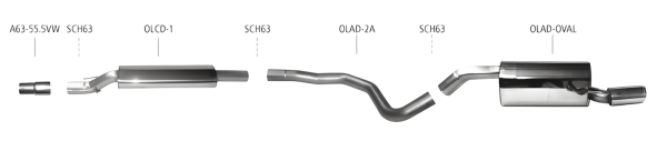 Bastuck Komplettanlage - Opel Adam S