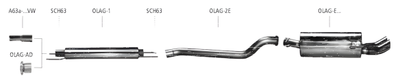 Bastuck Exhaust System - Opel Astra G Caravan