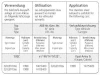Bastuck Komplettanlage - Opel Astra G Coupé Turbo