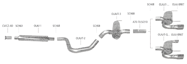 Bastuck Exhaust System - Opel Astra J GTC Petrol (w/o Caravan)