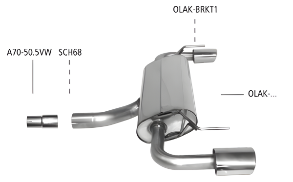 Bastuck Sport Exhaust - Opel Astra K 1.4 (w/o Sports Tourer)