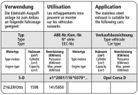Bastuck Sportauspuff - Opel Corsa D OPC