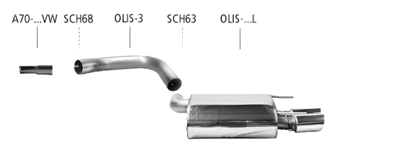 Bastuck Sport Exhaust - Opel Insignia A Estate 2WD 1 Final Silencer