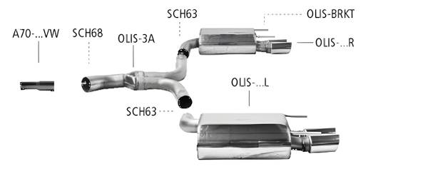 Bastuck Sport Exhaust - Opel Insignia A Estate 2WD 2 Final Silencer