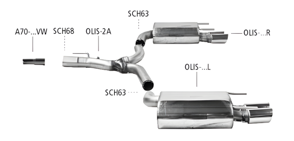 Bastuck Sport Exhaust - Opel Insignia A Limousine 4WD