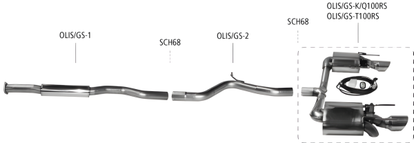 Bastuck Komplettanlage - 18+ Opel Insignia B Grand Sport (inkl. Sports Tourer)