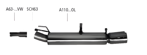 Bastuck Sport Exhaust - Opel Kadett E Convertible/ Hatchback