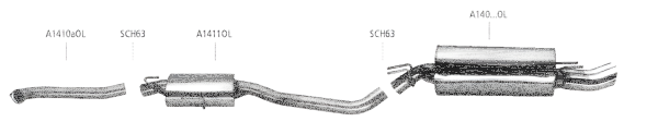 Bastuck Exhaust System - Opel Omega B 4-Cylinder