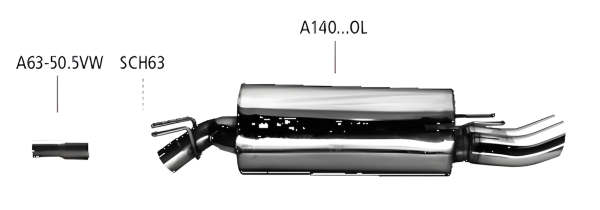Bastuck Sport Exhaust - Opel Omega B 4-Cylinder