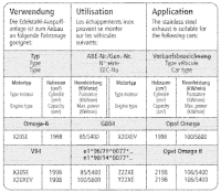 Bastuck Sport Exhaust - Opel Omega B 4-Cylinder